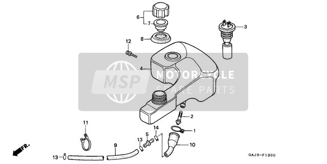 Honda NE50 1994 Serbatoio dell'olio per un 1994 Honda NE50